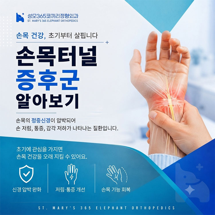 종암동 정형외과 손목이 찌릿하다고 느껴진다면